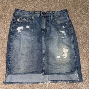 AG Adriano Goldschmied Faded Blue Mini Skirt